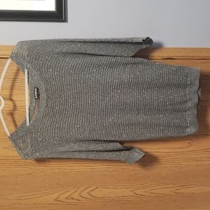 Express Gray Sweater with Silver threads Size XS-